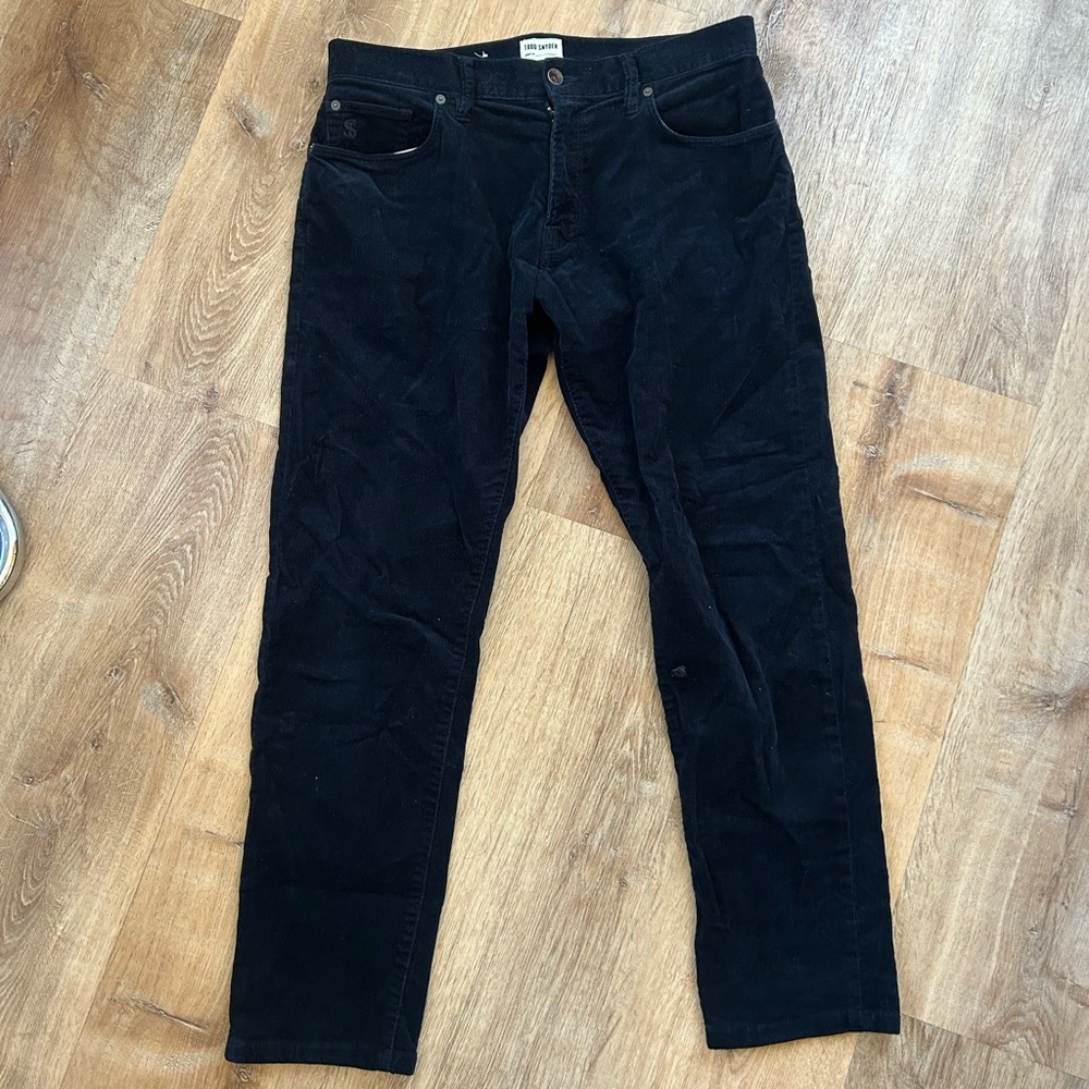 Todd Snyder Men's Navy Corduroy Slim Trousers